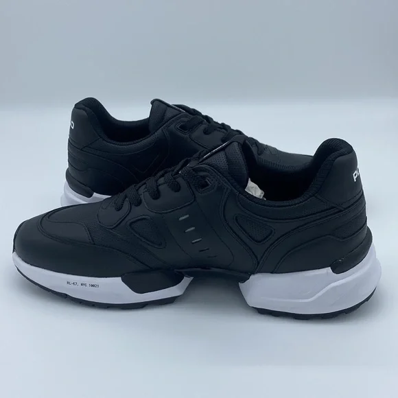 NWT Polo Ralph Lauren Men's Jogger Leather-Panel Sneakers Size 10 - Picture 5 of 11